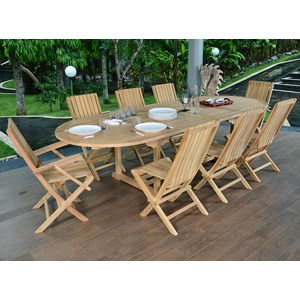 Salon de jardin en teck malte 8 places
