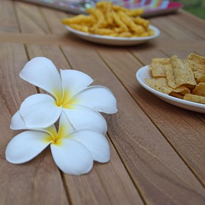 Salon détente en teck jersey 5 6 places