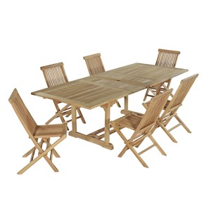 Salon de jardin teck caraibes 6 places