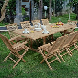 Table extensible teck milan 240x100 cm