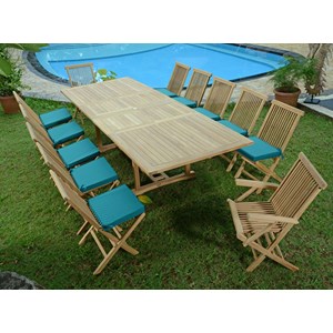 Salon de jardin en teck thira 12 places