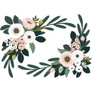 Stickers decor fleuri