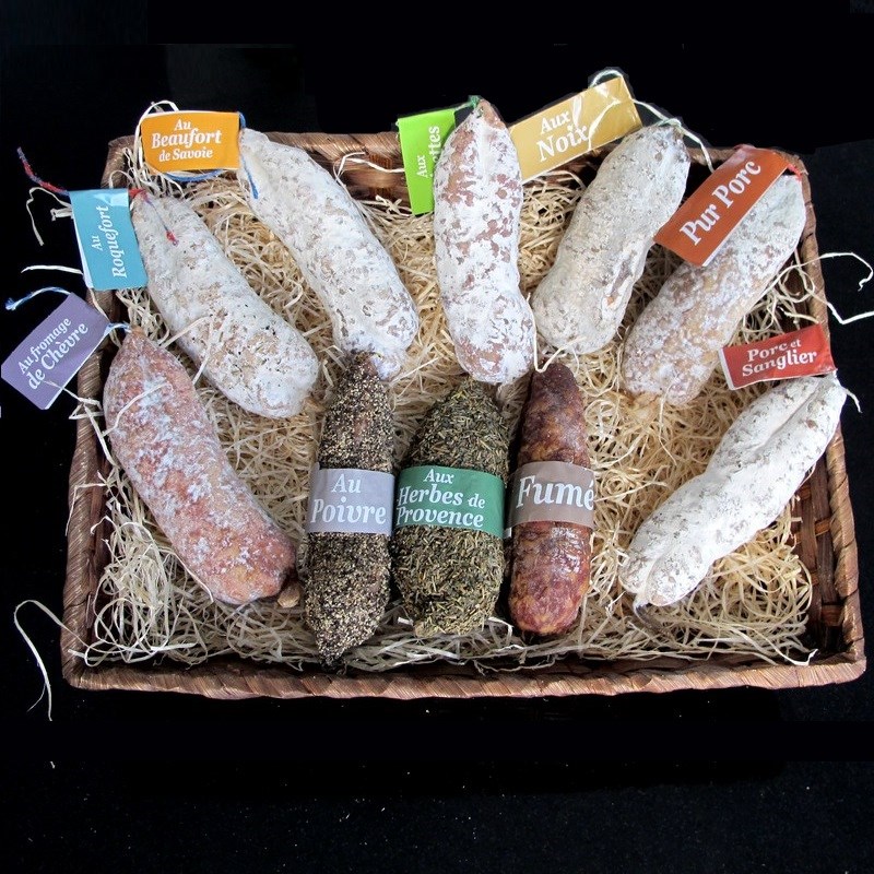 Box saucissons aromatisée – 10 saveurs authentiques