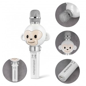Microphone animal avec haut-parleur - mx-100 - blanc - maxlife