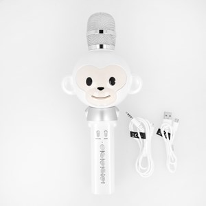 Microphone animal avec haut-parleur - mx-100 - blanc - maxlife