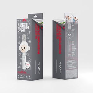 Microphone animal avec haut-parleur - mx-100 - blanc - maxlife