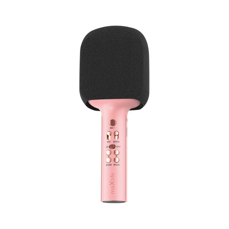 Maxlife - Microphone bluetooth avec haut-parleur mxbm-600 - rose- maxlife