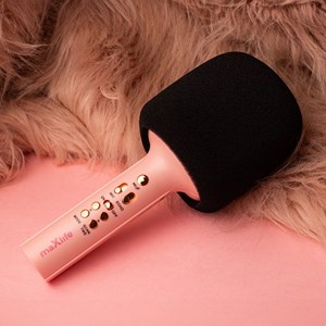 Microphone bluetooth avec haut-parleur mxbm-600 - rose- maxlife