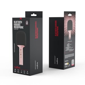 Microphone bluetooth avec haut-parleur mxbm-600 - rose- maxlife