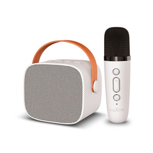 Enceinte karaoké bluetooth mxks-100 blanche - maxlife