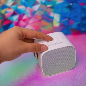 Enceinte karaoké bluetooth mxks-100 blanche - maxlife