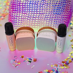 Enceinte karaoké bluetooth mxks-100 blanche - maxlife