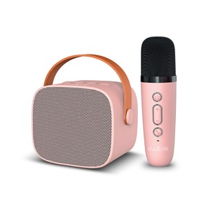 Enceinte karaoké bluetooth mxks-100 rose - maxlife