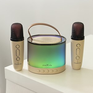 Enceinte karaoké bluetooth mxks-200 rose - maxlife
