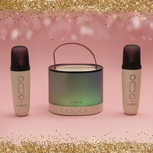 Enceinte karaoké bluetooth mxks-200 rose - maxlife