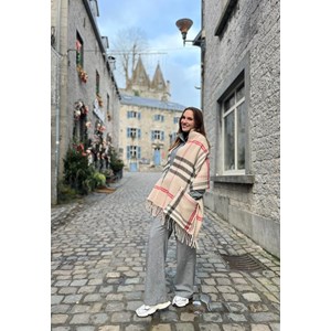 Écharpe en laine avec poches red