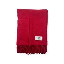 Écharpe en laine avec poches red