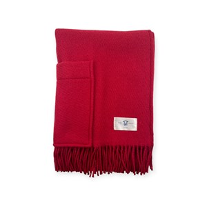 Écharpe en laine avec poches red