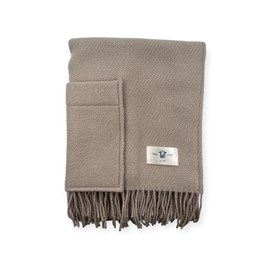 Écharpe en laine avec poches ecru