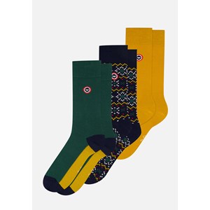 Lot de 3 chaussettes mi-hautes en coton  - multicolore 39-41