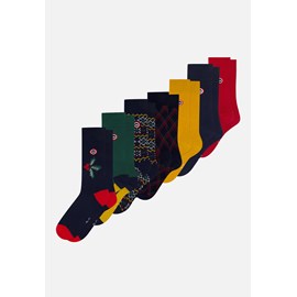 Lot de 7 chaussettes mi-hautes en coton  - multicolore
