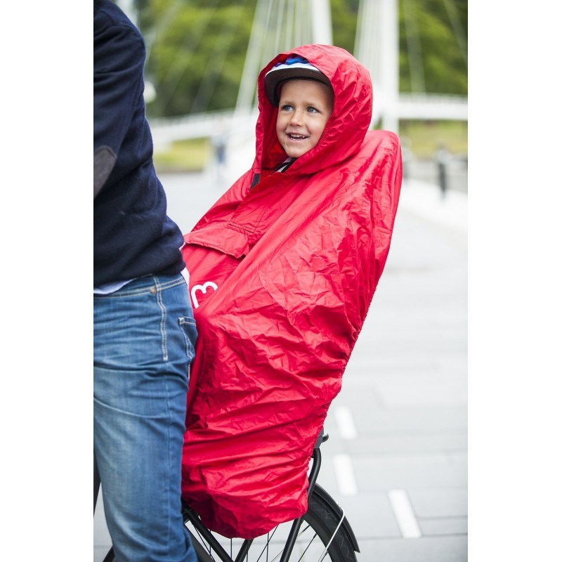 Poncho pluie hamax siège bébé/enfant rouge