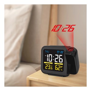 Réveil-projecteur thermo-hygromètre