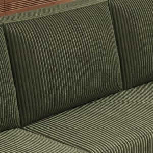 Salisbury canapé panoramique convertible 6 places avec coffre en velours côtelé