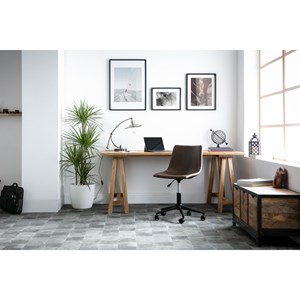 Meuble de rangement en bois manguier massif et métal 3 tiroirs l100 cm atelier