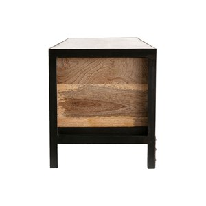 Meuble de rangement en bois manguier massif et métal 3 tiroirs l100 cm atelier