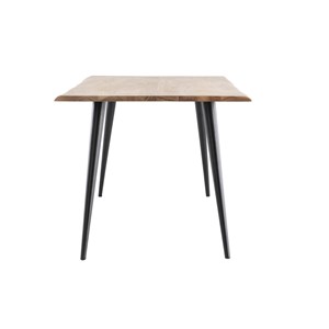 Table à manger rectangulaire en bois massif et métal noir l175 cm edge