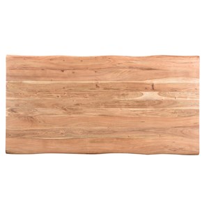 Table à manger rectangulaire en bois massif et métal noir l175 cm edge