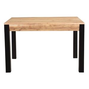 Table extensible  rectangulaire en bois massif et métal noir l120-210 cm trap