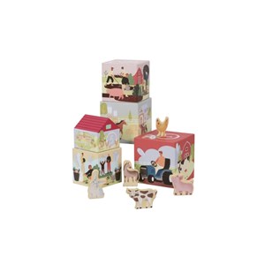 Cubes empilables pour enfants- ferme