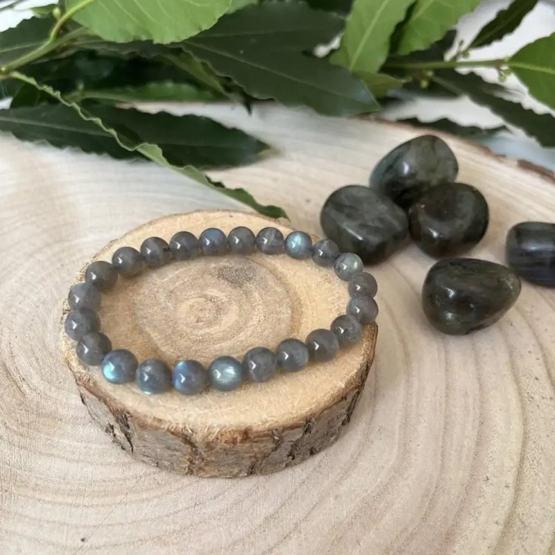 Aura De Roche - Bracelet en labradorite naturelle – protection et harmonie