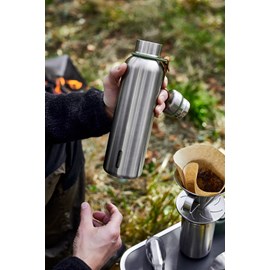 Gourde isotherme-olive-750ml-en acier inox-24h chaud  12h froid