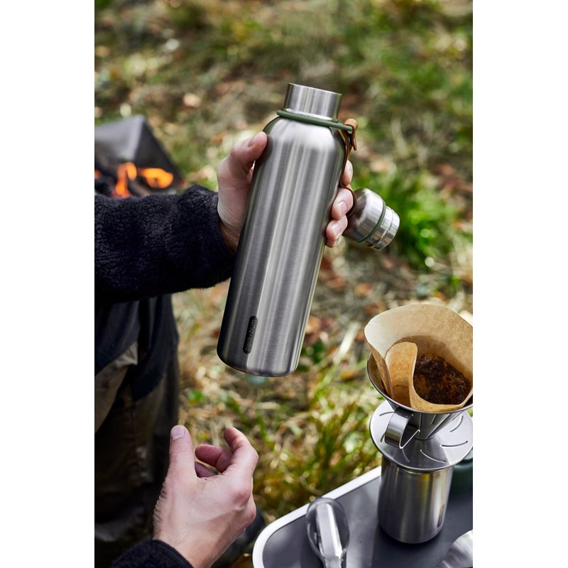 Gourde isotherme-olive-750ml-en acier inox-24h chaud 12h froid