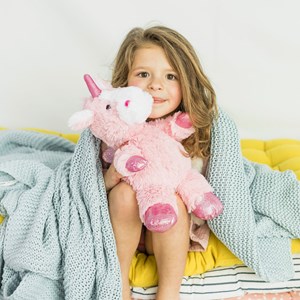 Bouillotte peluche naturelle licorne cos