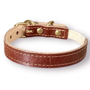 Collier pour chat acinonyx jubatus by maurice en cuir - taille 2 - marron