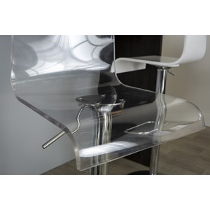 Tabouret de bar en plexiglas transparent (lot de 2) saturne