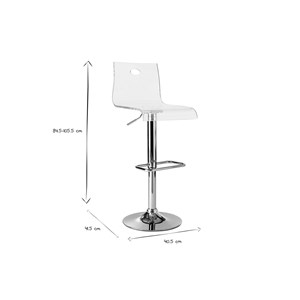 Tabouret de bar en plexiglas transparent (lot de 2) saturne