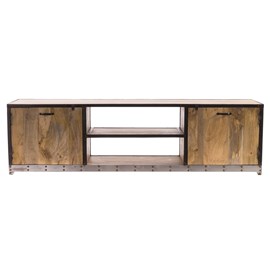 Meuble tv en bois manguier massif l178 cm industria
