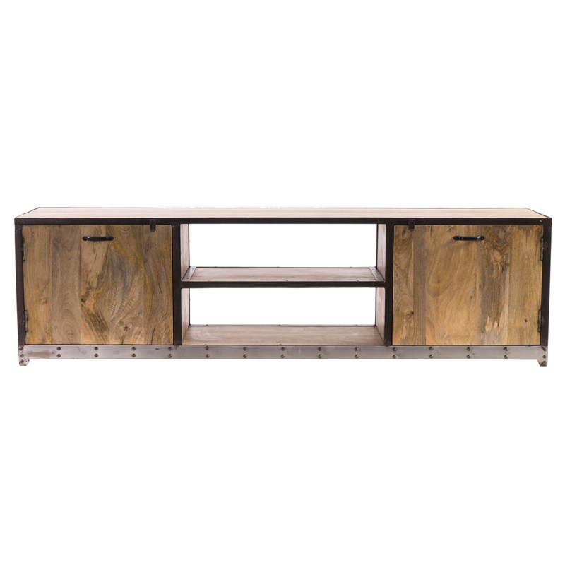Meuble tv en bois manguier massif l178 cm industria