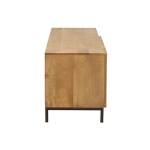 Meuble tv en bois manguier massif et métal l145 cm ypster