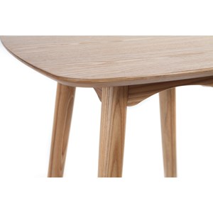Table haute carrée frêne l60 cm baltik