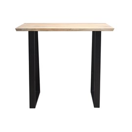 Table de bar en bois manguier massif et métal noir l120 cm vijay