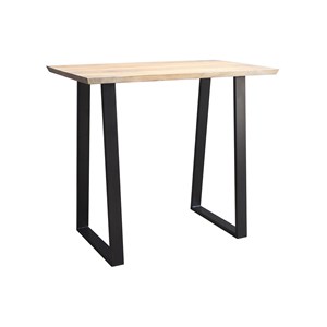 Table de bar en bois manguier massif et métal noir l120 cm vijay
