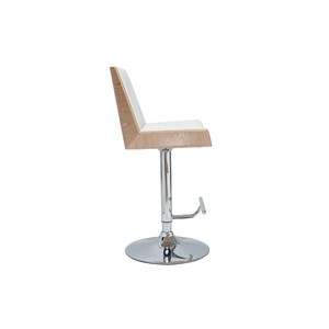 Tabouret de bar blanc et bois clair melkior