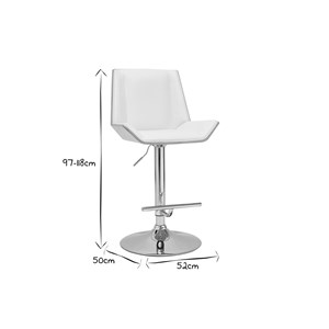 Tabouret de bar blanc et bois clair melkior