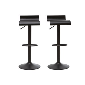 Tabourets de bar noirs (lot de 2) surf